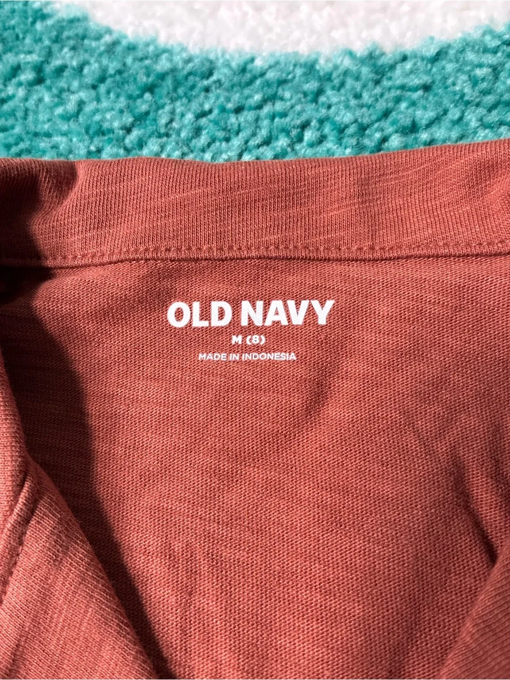 Old Navy Slub-Knit Camp Shirt (Cinnamon) Size M (8)